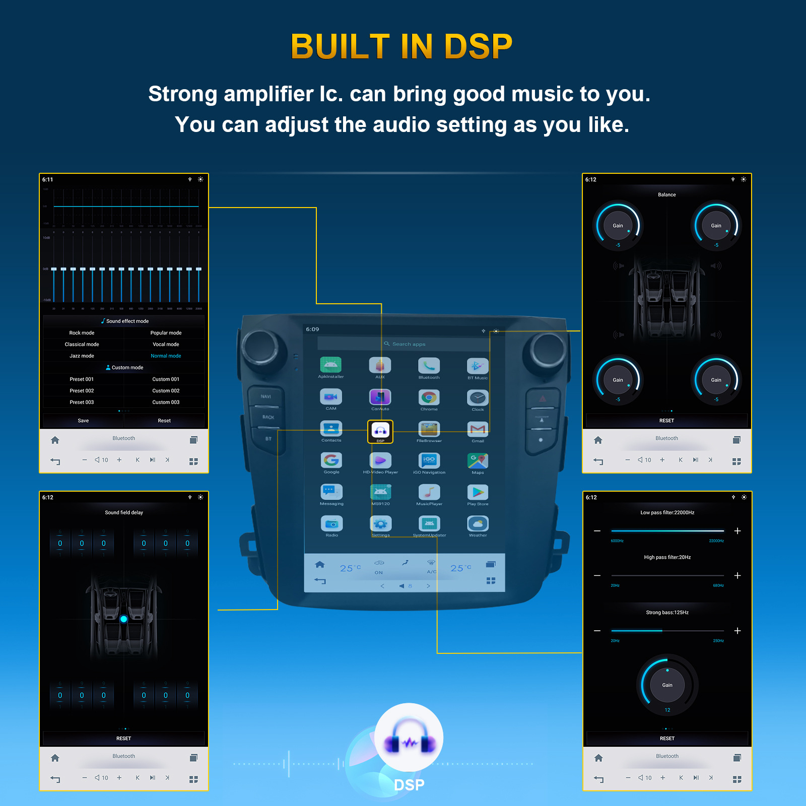 10.4 inch Vertical Screen Car Navigation Wireless Carplay Android