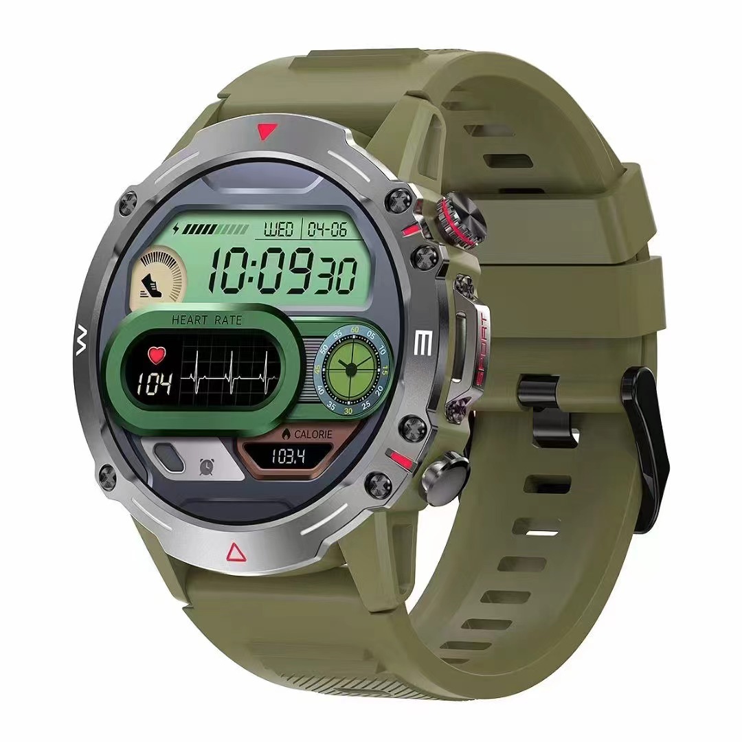 新款HK87蓝牙通话智能手表三防自定义表盘心率压音乐户外运动手表