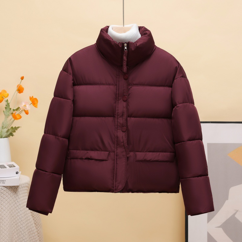 Ropa de algodón coreana para mujeres corta en 2025, nueva chaqueta de algodón gruesa coreana, chaqueta de algodón de invierno pequeña, moda image 1