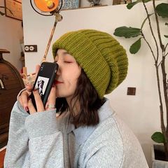 ネットの赤い大きい頭の帽子の子供の秋冬の百合の毛糸の帽子の頭の帽子の韓国版の潮の日系のメリヤスの山の帽子の男