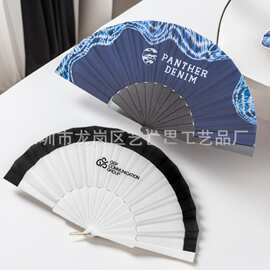 扇子定 制手工制作塑料折扇广告扇子订 做企业木扇厂家来图印logo