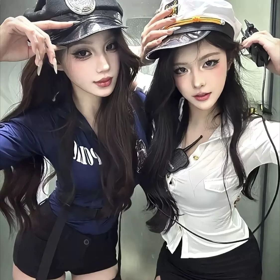 Moon Lost plus size Sexy Lingerie Sexy Night Policewoman cos Uniform suit Attracting Flight Attendants Royal Sister OL Secret