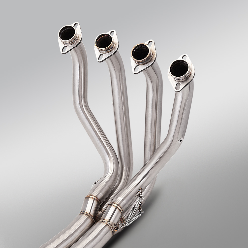 Z900 Internal Exhaust System with Single/Double Oxygen Ports, Front Section Exhaust Pipe for Motorcycle Z900Se Modification, Connects to the Original Rear Section