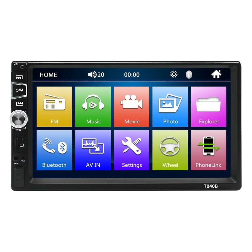 Transfronterizo 7040B coche reproductor USB tarjeta de música radio bluetooth manos libres mp3 reproductor corto