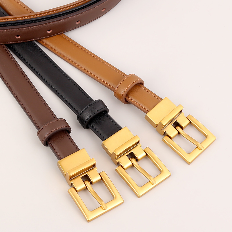 Nišni novi ženski pas iz pravega usnja, retro videz, preprost in vsestranski dekorativni kavbojski pas za ženske, hitra dostava_voghion.com