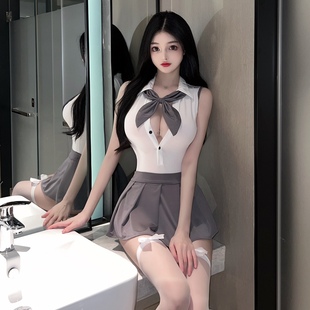Pure two-dimensional jK female extreme temptation high-end uniform suit super spicy college style student maid full set