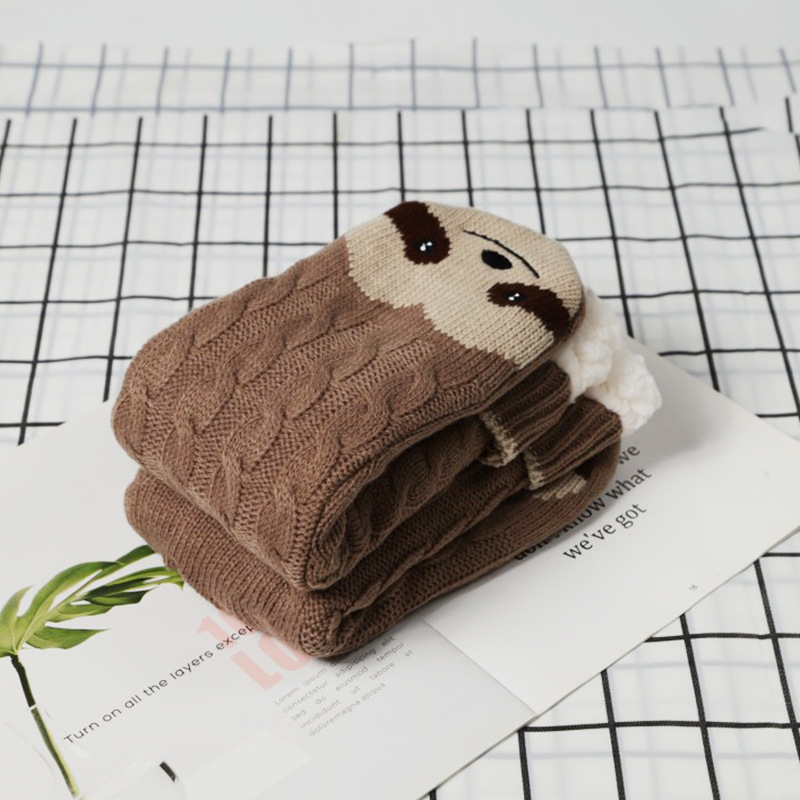 Venta al por mayor calcetines de algodón de otoño e invierno calcetines de lana para dormir calcetines de piso alargados calcetines de invierno engrosados adultos