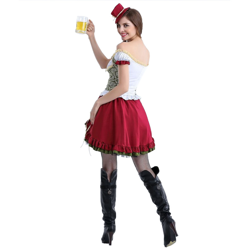 外国貿易ビール祭り衣装大人のビールガール作業服バイエルンの伝統的な民族 DS ステージパフォーマンス衣装|undefined