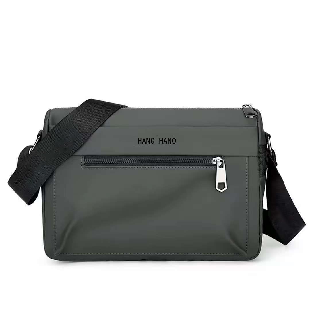 New Sports and Leisure Men's Outdoor Shoulder Bag, Casual Large-Capacity Fashionable Crossbody Bag, Multi-Layer Lightweight Commuter Bag