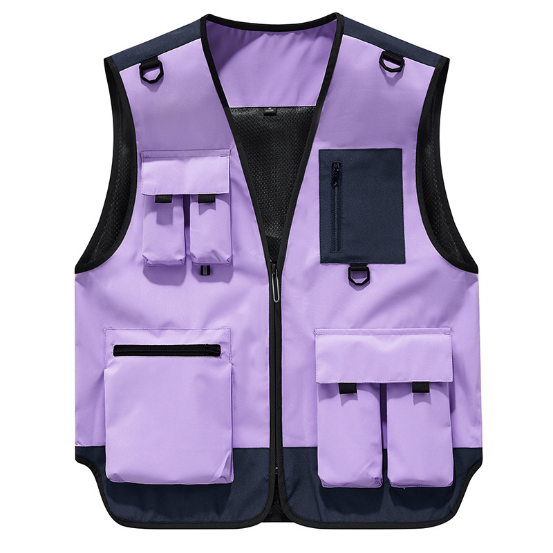 Color Matching Photographer Vest Work Clothes Custom Printed Logo Crew Film and Television Radio Employee Group Work Vest