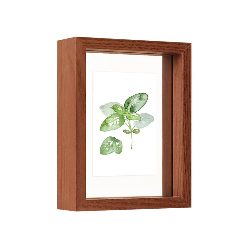 Double-Sided Transparent Glass Calligraphy Paper-Cut Postcard Signature Photo Frame Leaf Dried Flower Specimen Plant Photo Frame Display Stand