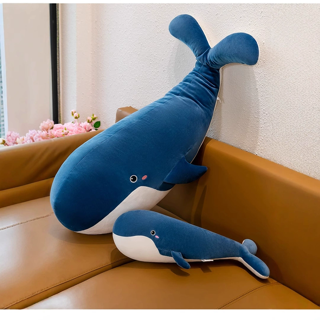 Большая плюшевая игрушка-подушка в виде кита для девочек, для сна в кровати, приз из торгового автомата, игрушка для обмена
