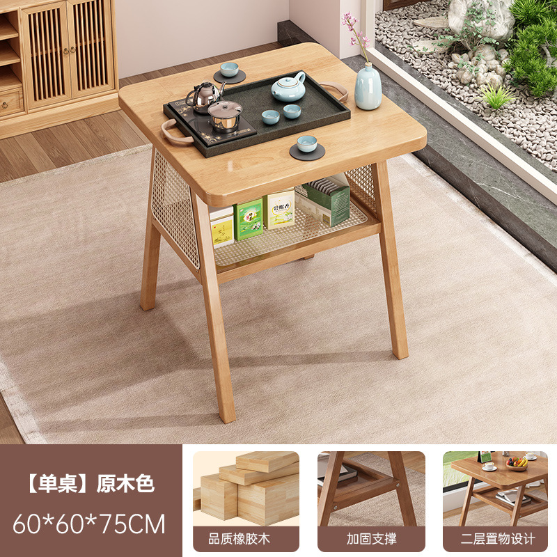 Sillas caseras caseras pequeñas mesas y sillas de comedor de balcón mesas cuadradas casuales de caña modernas y simples al aire libre