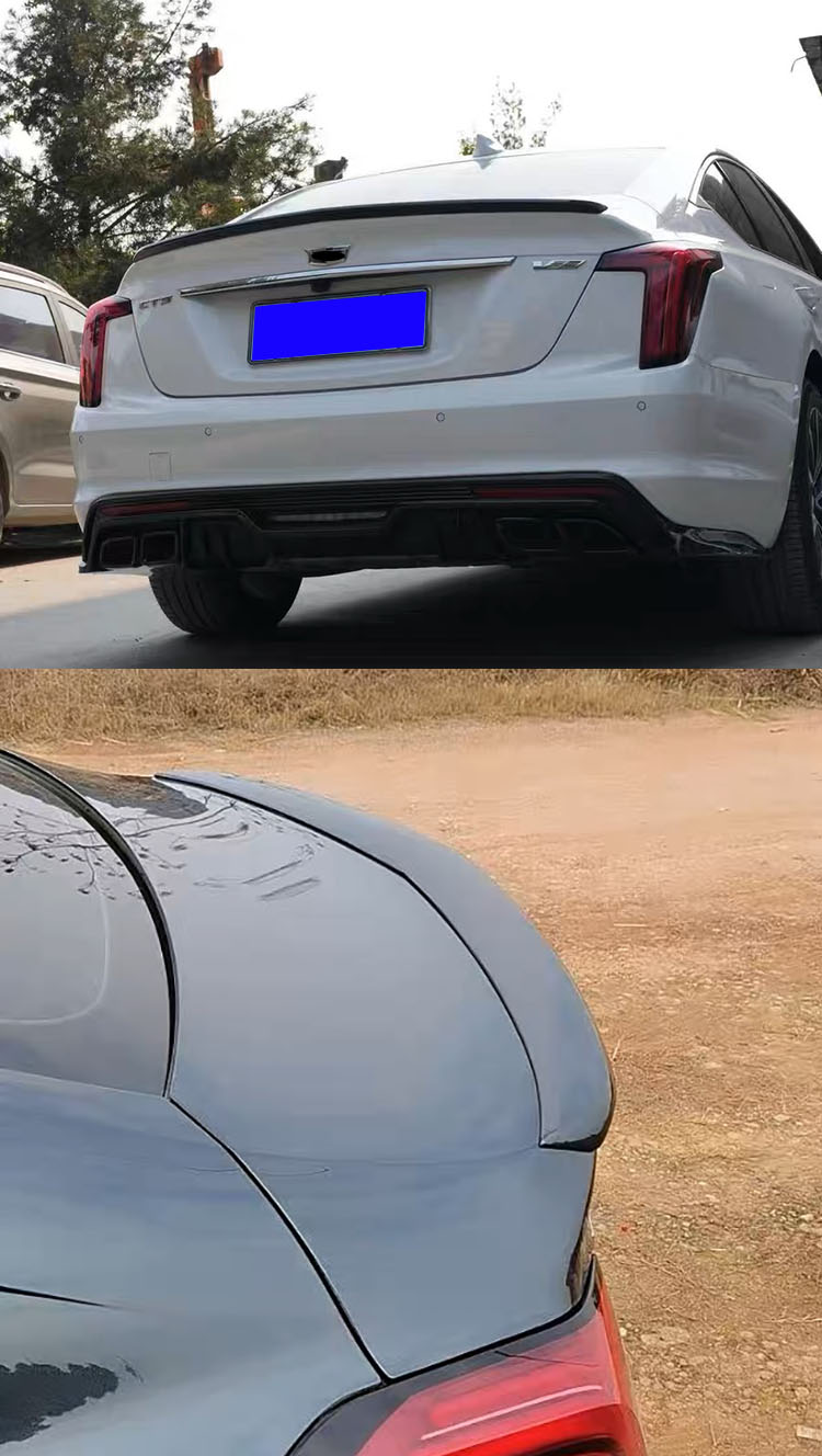 Suitable for Cadillac Ct5 Modified with Original Factory Painted Rear Spoiler, Low-High Configuration Ct5 Blade-Style Rear Spoiler, Free of Charge