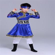 少兒蒙古女男孩兒童蒙古族服飾演出服舞蹈草原表演少數民族女服裝