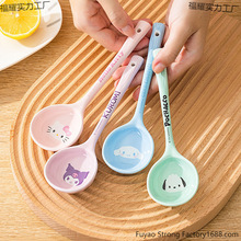 陶瓷勺子卡通创意调羹高颜值甜品勺可爱吃饭勺小仙女勺