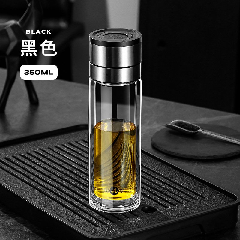 明霞グラス速開二層高ホウ素シリコンコップ携帯車載ビジネスお茶コップ卸売りカスタマイズ|undefined