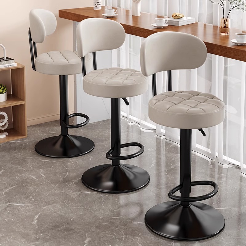 silla de bar taburete de pies altos respaldo elevable taburete de bar giratorio silla de bar casera cajero taburete redondo silla giratoria