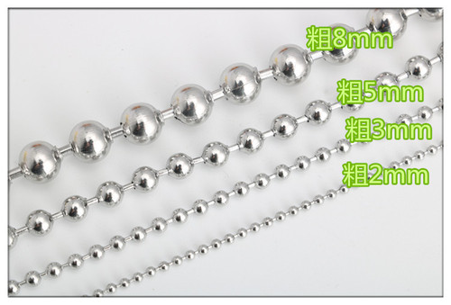 Stainless steel wave chain, ball chain, titanium steel necklace, diy curtain, roller blind, bead chain, bag chain, luggage chain wholesale