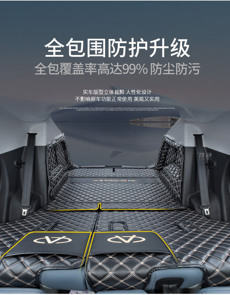 Specially Used for 2024 Cheryou Mengda Trunk Mat Fully Surrounded by Omoda5 Omodae5 Car Rear Trunk