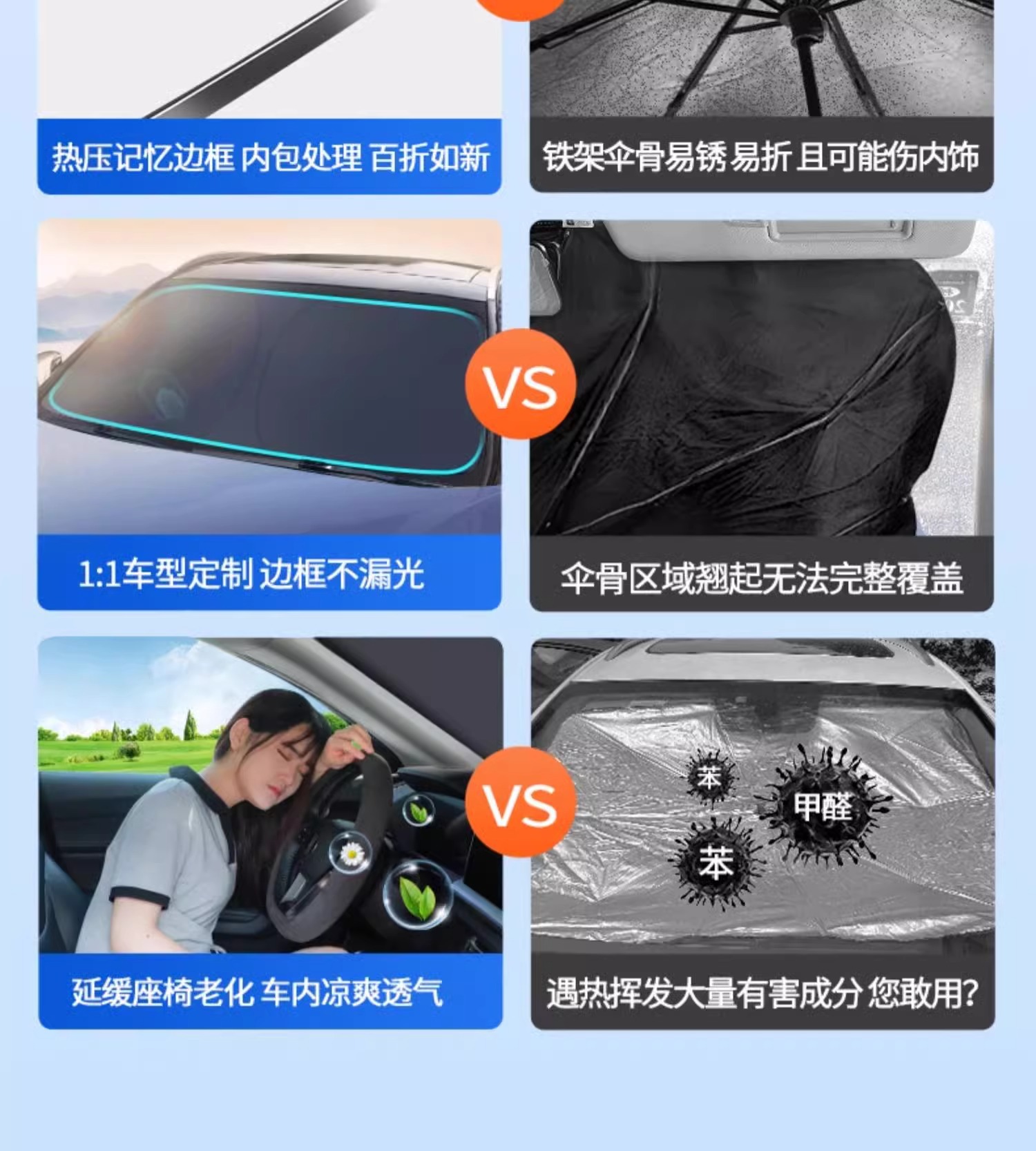 Car Sunshade Front Windshield Heat Insulation Sun Visor