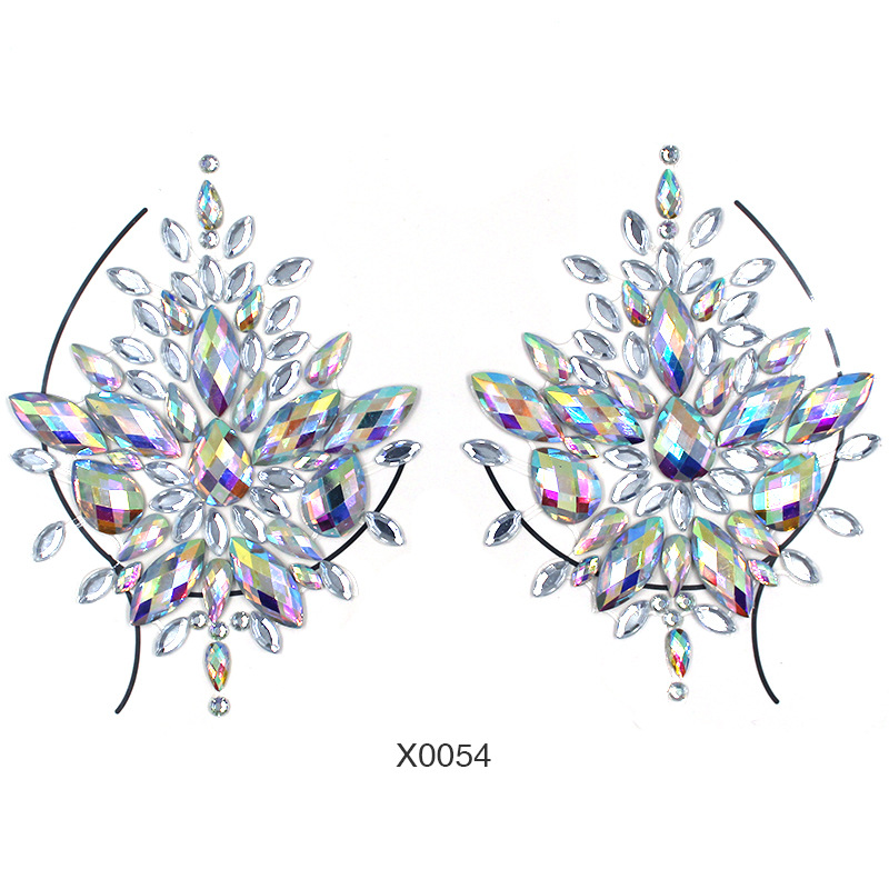 Crystal Flower Burst Pasties