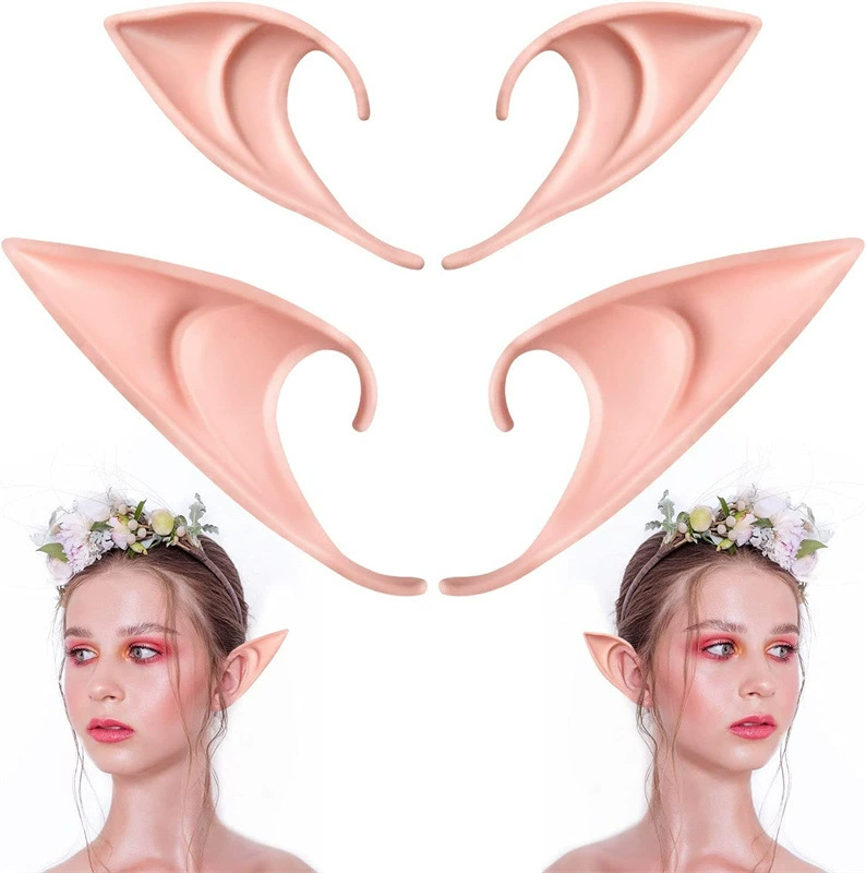 Хэллоуин эльф Уши Cos Реквизит Аватар эльф Уши вампира накладные зубы Гоблин Поддельные Уши