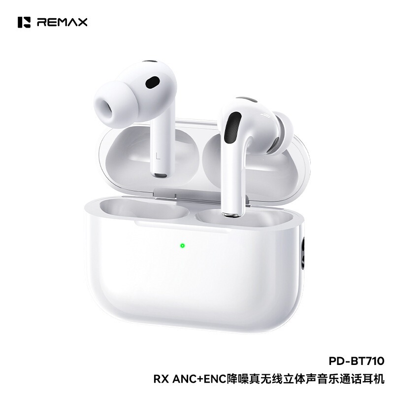 REMAX ANC+ENC noise-cancelling true wireless stereo music and call headphones, stylish and comfortable, PD-BT710