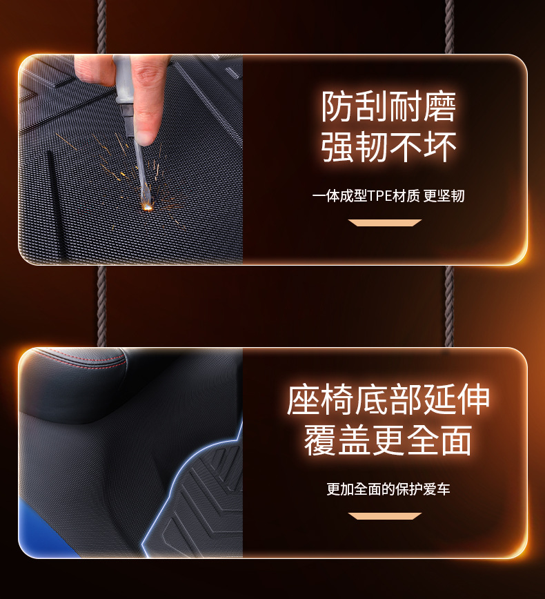 JAC Junling A8 full-coverage floor mats, specialized for Junling V7 truck cabin, TPE floor mats and decorative accessories