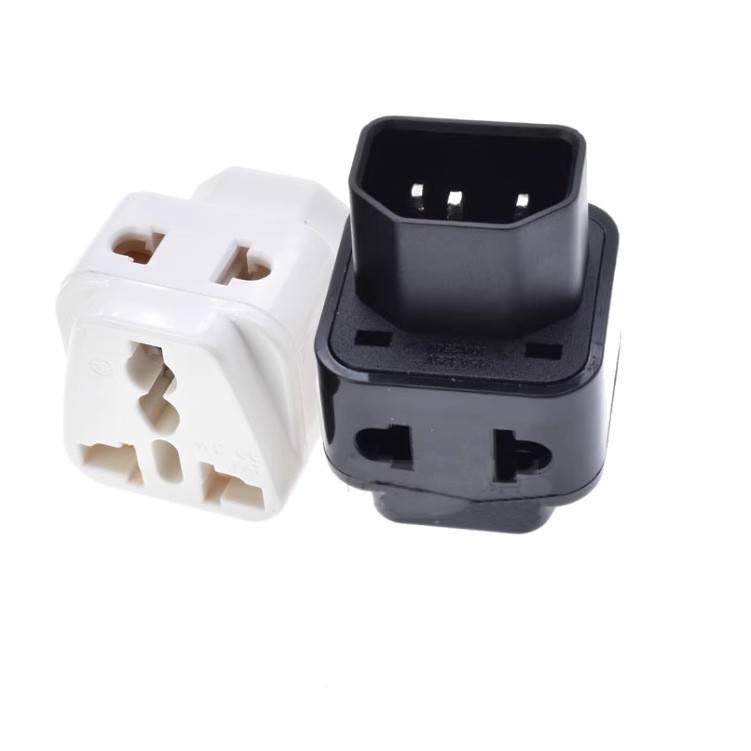 WDI-320品字尾电源插脚转接器一分二IEC电源转换IEC.PUD C14插头
