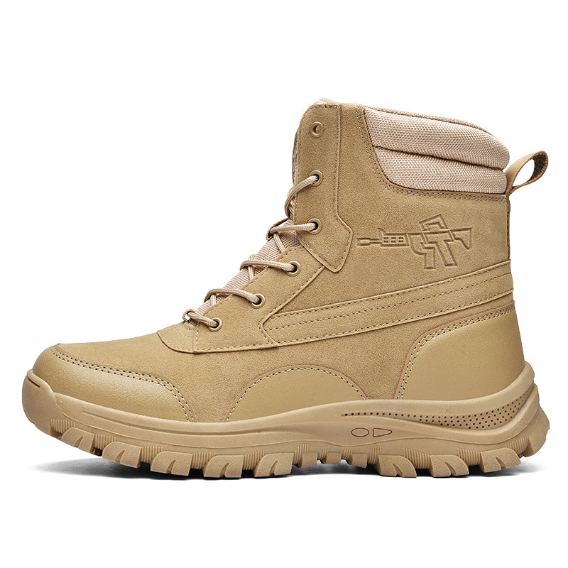 Fábrica de botas militares hombres botas de guerra de alta marines botas de montaña botas tácticas de senderismo al aire libre botas del desierto un cabello