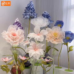 大型仿真婚禮路引電動開合花商場櫥窗美陳手工花藝裝飾布置道具