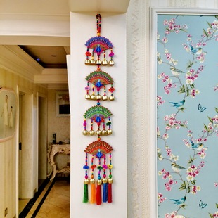 Creative Yunnan Ethnic Style Peacock Wind Chime Hanging String Living Room Kidsren's Room Home Fresh Decoration Wall Wall Hangings
