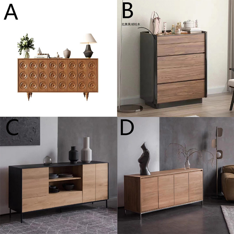 Italian Minimalist Art Sideboard Designer Storage Cabinet Light Luxury Living Room Entrance Decorative Storage Cabinet