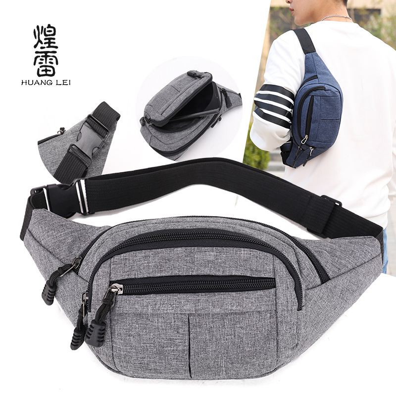 Waist Bag for Men and Women, Multifunctional Large-Capacity Water-Repellent Cashier Business Crossbody Bag, Wear-Resistant Outdoor Sports Mobile Phone Wallet