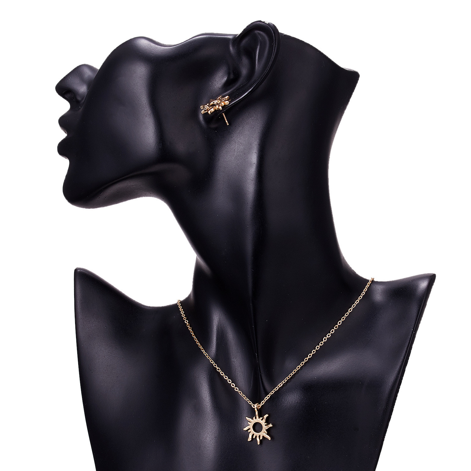 Collana di carta alla moda Collana di ciondolo sole in lega creativa Collana da donna_voghion.com