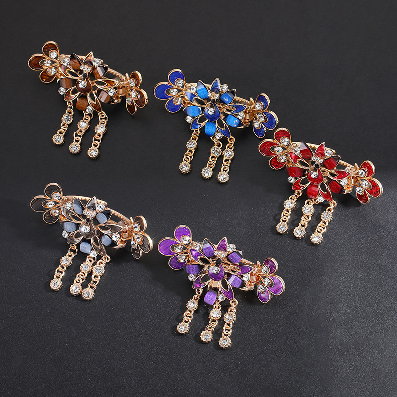 Classical Han Dynasty Clip Tassel Hairpin Palace Style Princess Elegant Crab Clip Headdress Popular Spring Clip Top Clip Classical Han Dynasty Clip Tassel Hairpin Palace Style Princess Elegant Crab Clip Headdress Popular Spring Clip Top Clip