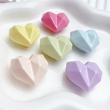 切面立体爱心树脂配件 diy奶油胶冰箱贴 手机壳吊坠鞋扣材料