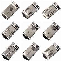 男士皮带扣头无牙无孔压扣平滑扣牛仔扣腰带扣头翻扣皮带配件批发