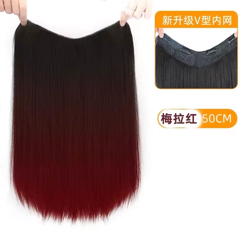 넵튠 레드 [다림질 및 염색 없음] 헤어 케어 헤드밴드 헤어 익스텐션