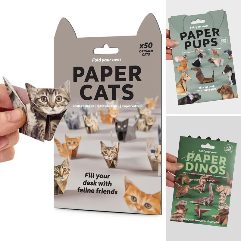 新款DIY Paper Cats DIY纸猫折叠动物折纸50pcs|undefined