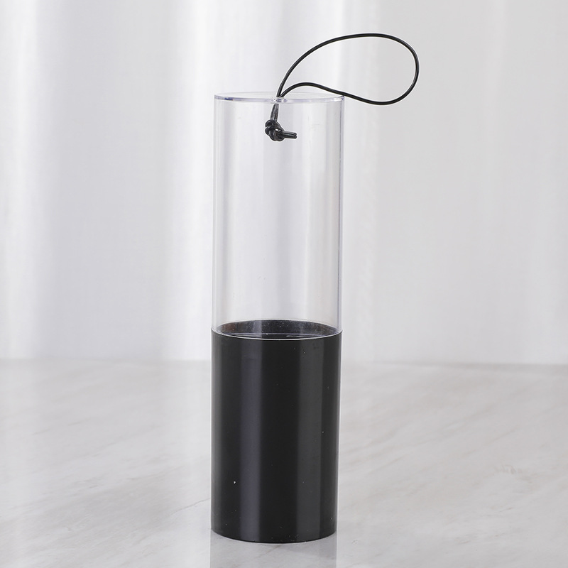 圆筒水晶盒数据线耳机透明加长圆桶PC工厂现货方便收纳包装盒