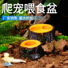 爬宠饲养箱饮水水盆乌龟蜥蜴蜘蛛守宫赫曼造景泡澡爬宠喂食盆跨境