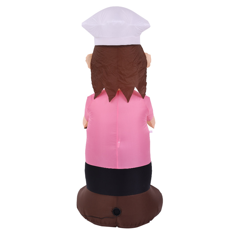 Festival de la cosecha de Acción de Gracias transfronterizo nuevo inflable 1.8 m niña sosteniendo pastel decoración al aire libre