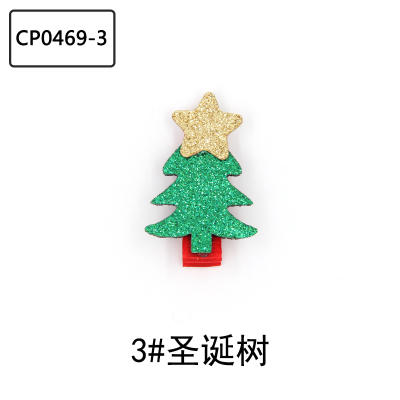 Cross Border Hot Selling Christmas Antlers Snowman Christmas Tree Hairpin Fairy Hairpin Cute Christmas Ornament CP0469