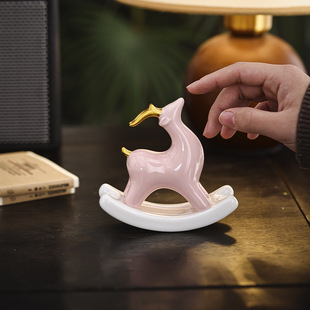 Творческая милая керамика оленя в коктейле современная минималистская оленя Fun Tea Pet Holder Home Room небольшая мебель