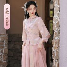 伴娘服中式四季中国风新娘结婚伴娘团姐妹裙显瘦旗袍秋冬礼服