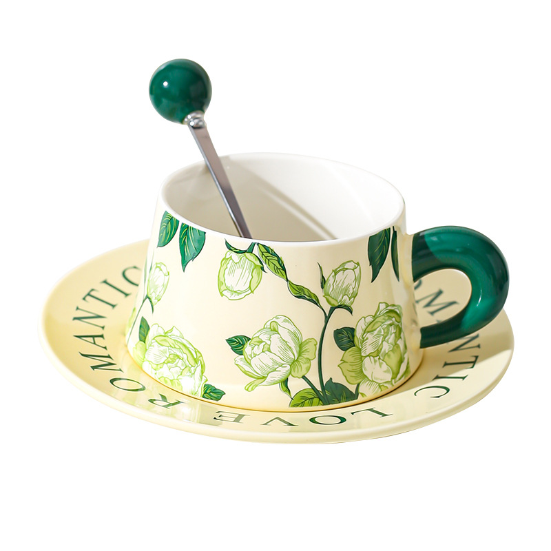 Inswind moda cerámica tazas de café plato tazas de oficina regalo tazas de agua caseras tazas de desayuno pareja