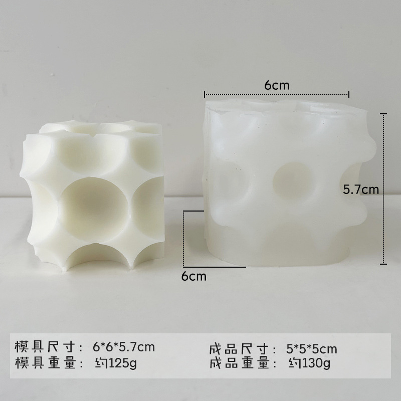 Jiahuimei creativo geométrico aromaterapia vela decoración molde DIY artesanal jabón pastel hornear molde de silicona