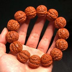 2025年人気の本格京八角本格ブレスレット、文玩ブティックブレスレット、秋子くるみブレスレット、桃の実ナチュラル
